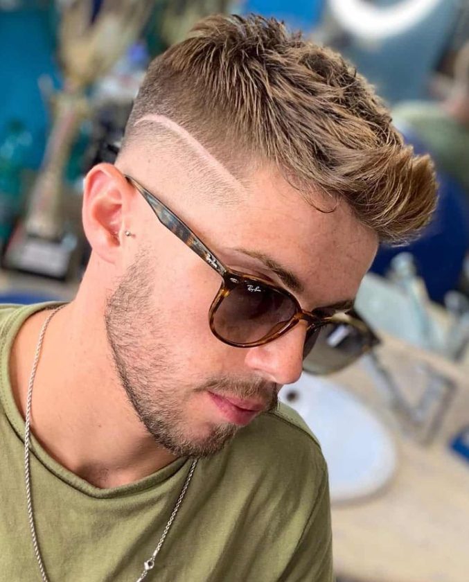 Short Faux Hawk with Fade